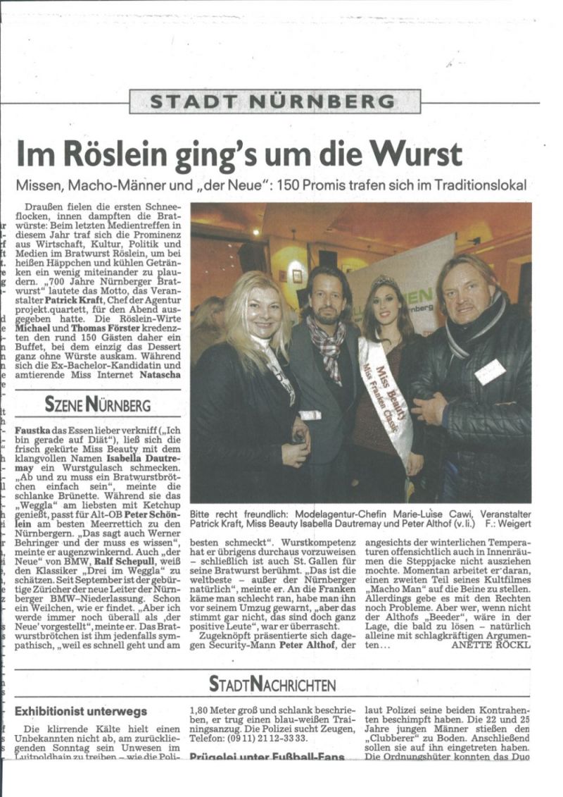 Presse Bratwurst Roeslein Nuernberger Nachrichten 27 11 2013