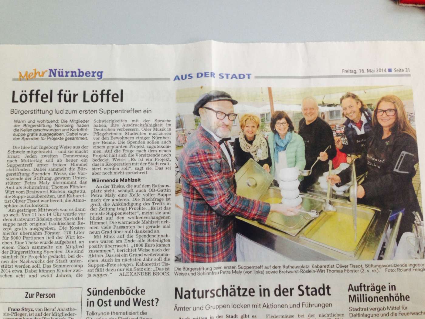 Presse Bratwurst Roeslein Nuernberger Zeitung Mai 2014 02